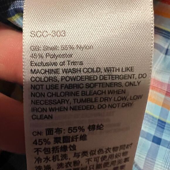 Marmot Shirt Mens Medium Plaid Button Hiking Performance Nylon Short Sleeve - Picture 6 of 6